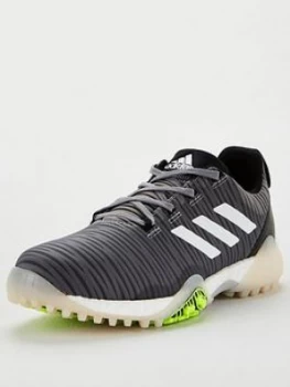 Image of adidas Golf Code Chaos Trainers - Grey/White, Size 9, Men