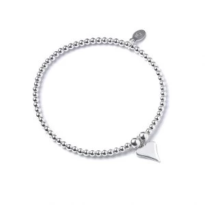 Image of Funky Heart with Sterling Silver Ball Bead Bracelet