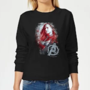 Image of Avengers Endgame Captain Marvel Brushed Womens Sweatshirt - Black