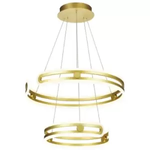 Image of Italux Lighting - Italux Kiara - Modern LED Hanging Pendant Golden, Warm White 3000K 5180lm Dimmable