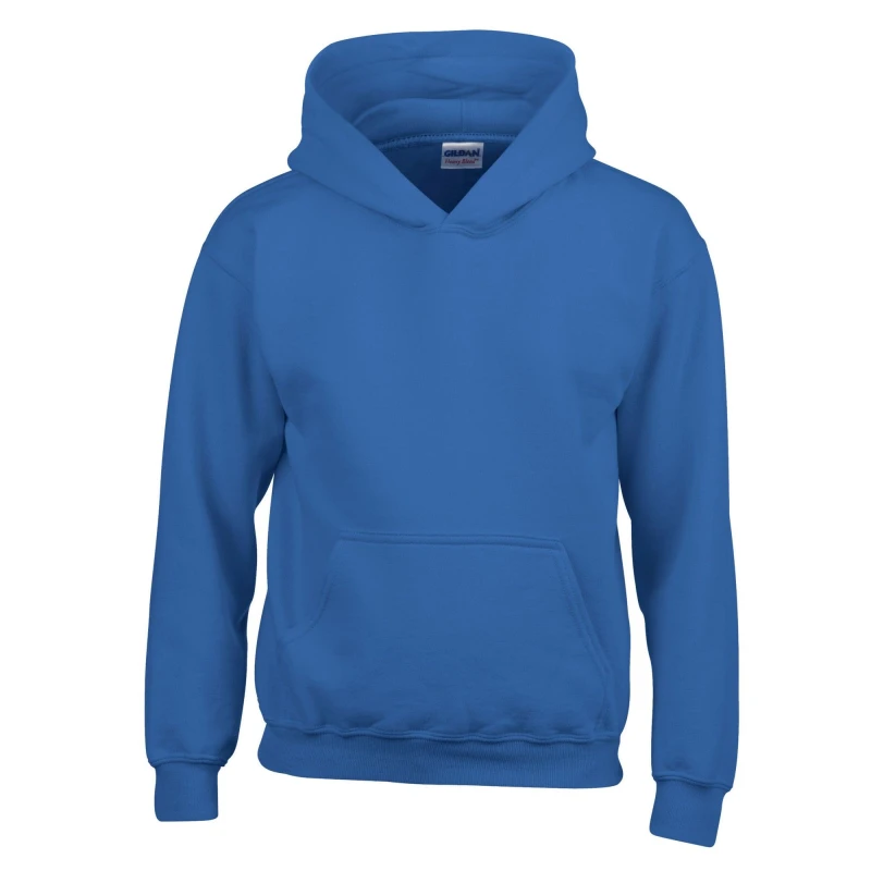 Image of Gildan Heavy Blend Hoodie in Blue Size: 12-13 Years Blue Unisex 12-13 Years