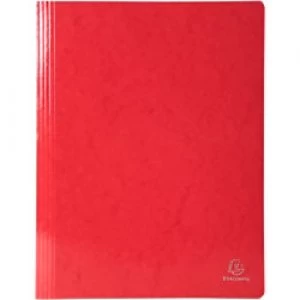 Image of Exacompta Flat Bar Folder 380803B Red Glossy Coated Card Pack of 25