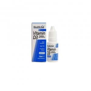 Image of HealthAid Vitamin D3 200iu 15ml Drops