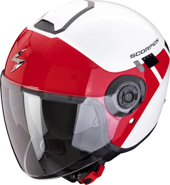 Image of Scorpion Exo-City II Mall White-Red Jet Helmet L