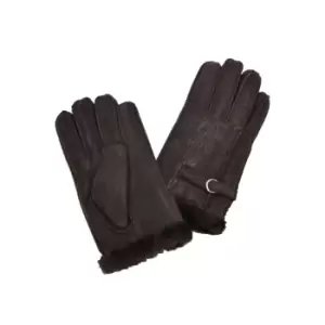 Image of Eastern Counties Leather Womens/Ladies Buckle Detail Sheepskin Gloves (S) (Coffee)