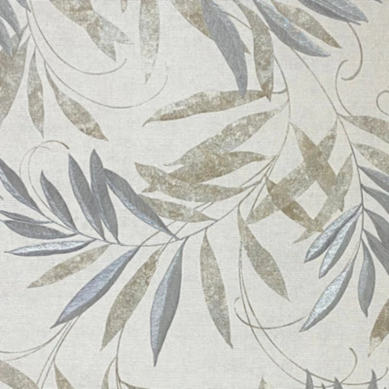Image of Arthouse Arthouse Luxury Leaf Grey Wallpaper