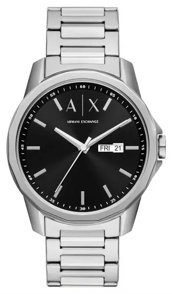 Image of Armani Exchange AX1733 Mens Black Dial Stainless Steel Watch