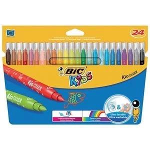 Image of Original Bic Kids Couleur Medium Tip Washable Felt Tip Pen 24 Pack