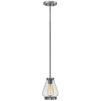 Image of Elstead - Hinkley Finley Mini Dome Pendant Light 1x E27 Chrome