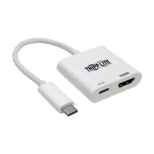 Image of Tripp Lite U444-06N-H4K6WC USB-C to HDMI Adapter (M/F) - 4K 60 Hz 60W PD Charging HDCP 2.2 White