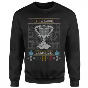 Image of Trwizard Champion Christmas Sweatshirt - Black - 5XL