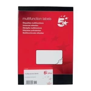 Image of Office Multipurpose Labels Laser Copier Inkjet 6 Per Sheet 99x33mm