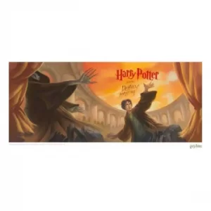 Image of Harry Potter Art Print Deathly Hallows Book Cover Artwork Limited Edition 42 x 30 cm