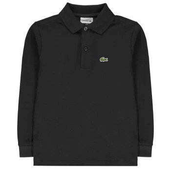 Image of Lacoste Long Sleeve Polo Junior Boys - Black