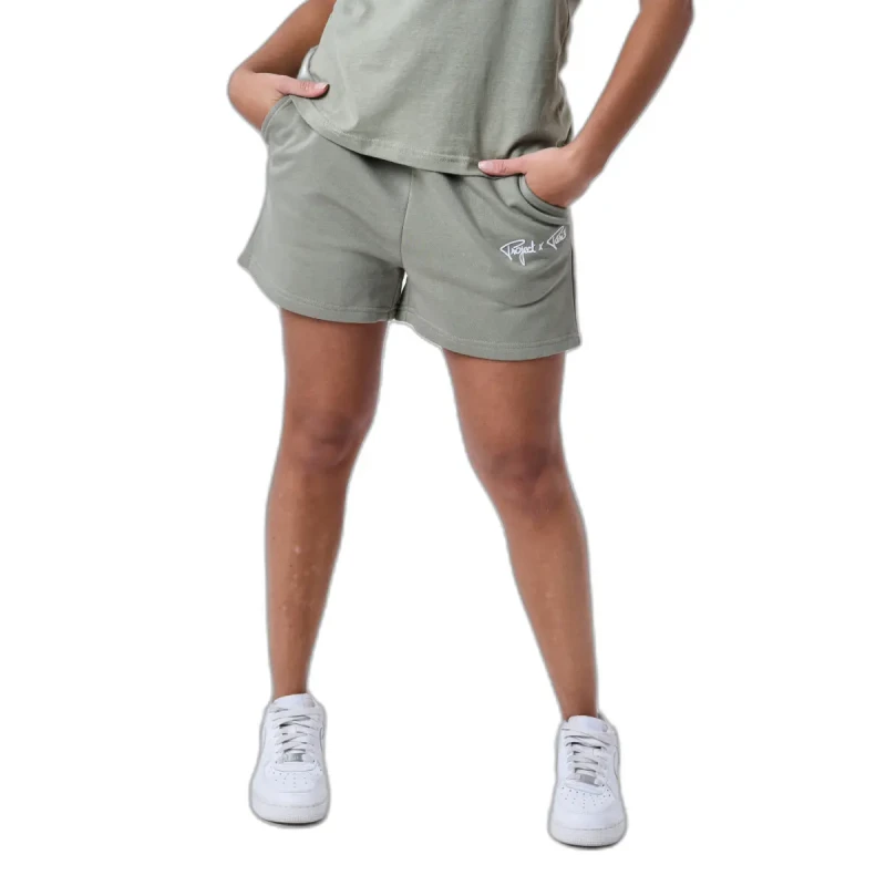 Image of Project X Paris Basic shorts with embroidered logo For Her Project X Paris Vert Female L