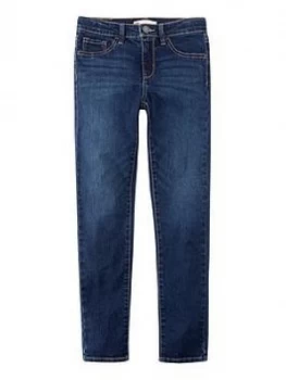 Image of Levis Girls 710 Super Skinny Jean - Dark Wash, Size Age: 8 Years, Women
