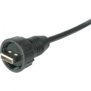 Image of ASSMANN WSW A KAB USBA MS 1M USB Connector 2.0 IP67 Plug straight USB A connector with 1m cable