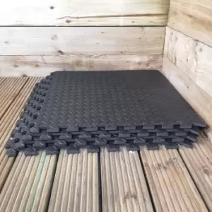 Image of 4 Piece EVA Foam Floor Protective Floor Tiles / Mats 60x60cm Each Set For Gyms, Kitchens, Garages, Camping, Kids Play Matting, Hot Tub Flooring Mats A