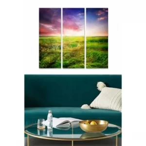 Image of MDF60248215 Multicolor Decorative MDF Painting (3 Pieces)