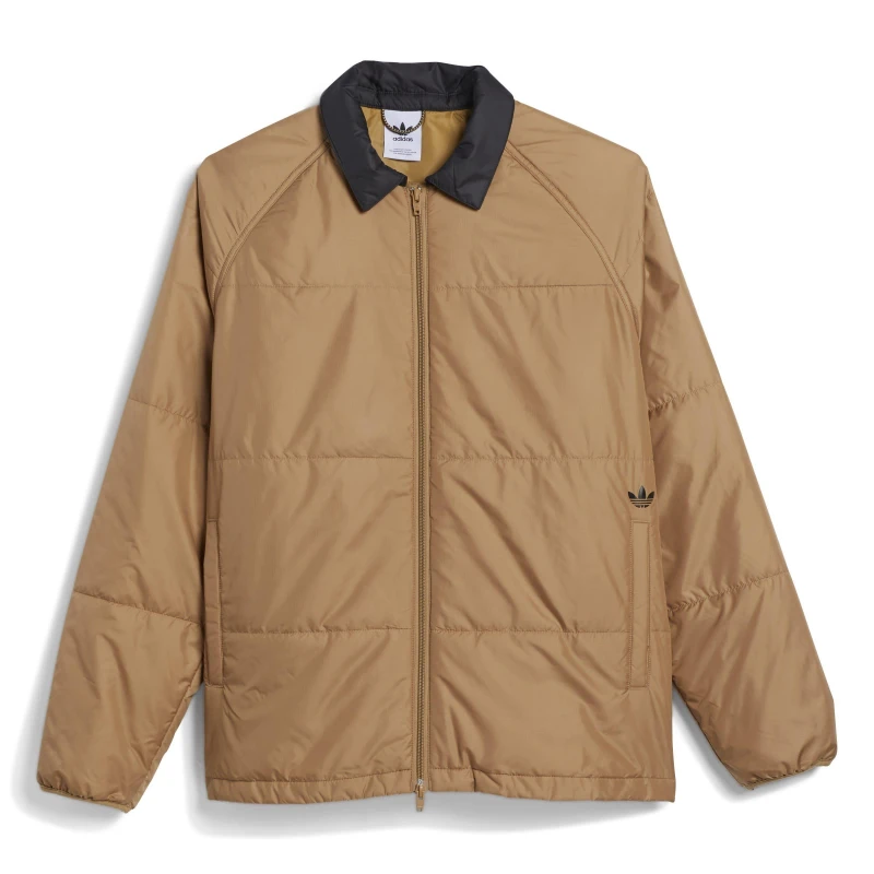 Image of adidas Mens Coach Quilted Jacket Brown male 3XS