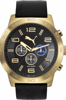 Image of Mens Puma PU10422 DEFINITION - gold Black Watch PU104221004