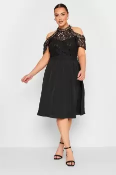 Image of Lace Cold Shoulder Dress