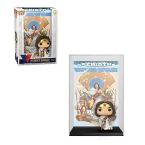 Image of DC Comics Wonder Woman 80th Anniversary Wonder Woman Rebirth on Throne Funko Pop! Comic Cover