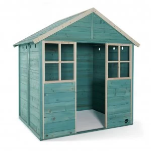 Image of Plum Garden Hut Wooden Playhouse - Teal
