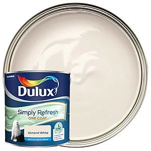 Image of Dulux Simply Refresh One Coat Almond White Matt Emulsion Paint 2.5L
