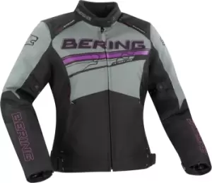 Image of Bering Bario Ladies Motorcycle Textile Jacket, black-grey-pink, Size 36 for Women, black-grey-pink, Size 36 for Women