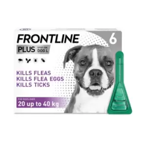 Image of Frontline Plus Spot on Flea Treatment Large Dog - 6 pipettes