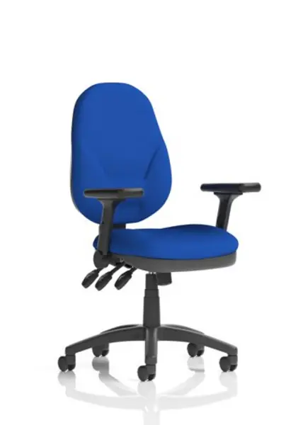 Image of Eclipse Eclipse Plus XL Lever Task Operator Chair Bespoke Colour Stevia Blue with Height Adjustable and Folding Arms KCUP1793