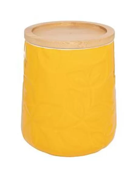 Image of Catherine Lansfield Inga Storage Jar - Yellow