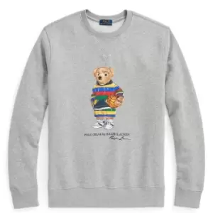 Image of Polo Ralph Lauren Bear Fleece Crew Jumper - Grey