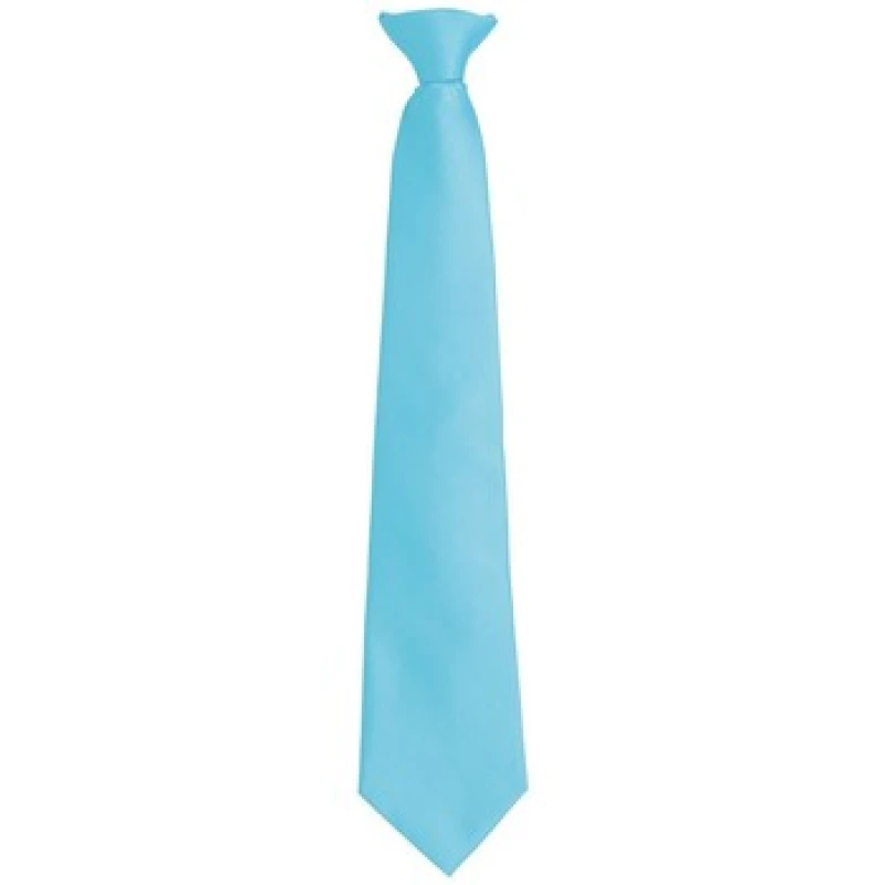 Image of Premier Premier Colours Fashion Plain Clip-On Tie in Blue Blue One Size Unisex 5063470683406