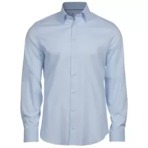Image of Tee Jays Mens Luxury Stretch Long-Sleeved Shirt (S) (Light Blue)