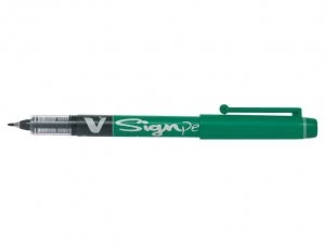 Image of Pilot V Sign Liquid Ink Pen Green PK12