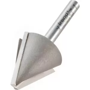 Image of Trend Bevel Cutter No Bearing Router Cutter 28mm 28mm 1/4"