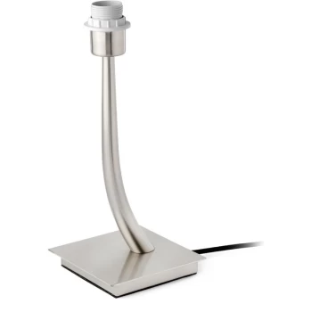 Image of Faro Rem - 1 Light Table Lamp Satin Nickel - Shade Not Included, E27