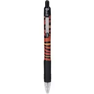 Image of Zebra Z-Grip Animal Ballpoint Pen Tiger Print Medium Point Black Pack