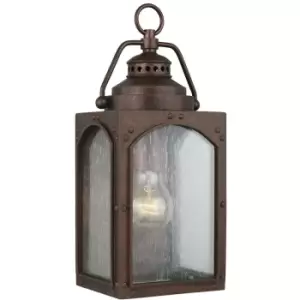 Image of Elstead Randhurst Outdoor 1 Light Small Wall Lantern, Copper Oxide, IP44, E27