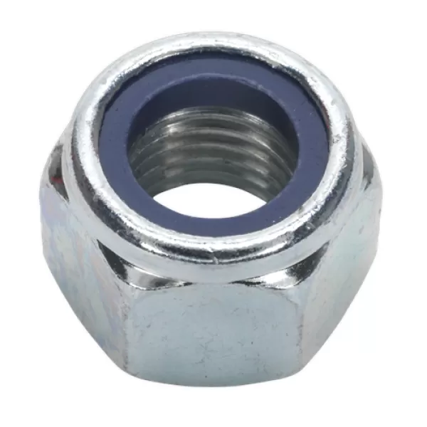 Image of Genuine SEALEY NLN16 Nylon Lock Nut M16 Zinc DIN 982 Pack of 25