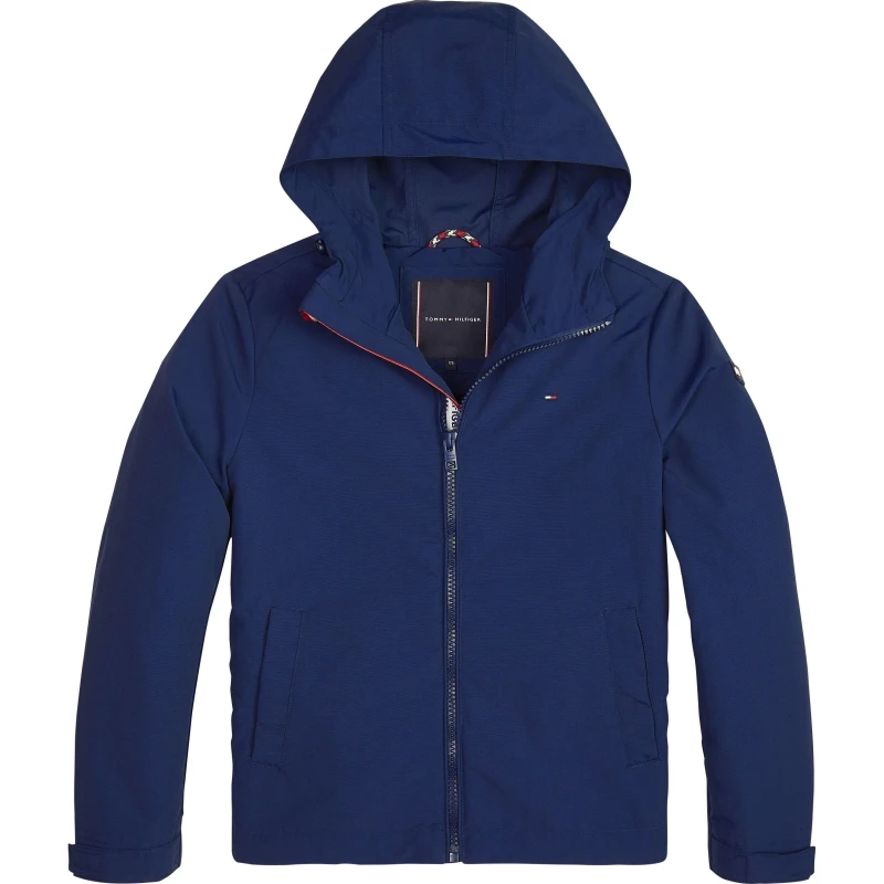 Image of Tommy Hilfiger Kids Packable Hooded Parka Navy male 8-9 years