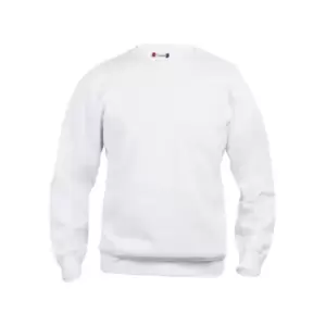 Image of Clique Unisex Adult Basic Round Neck Sweatshirt (M) (White)