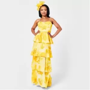Image of Biba Julien Macdonald Tier Maxi Dress - Yellow