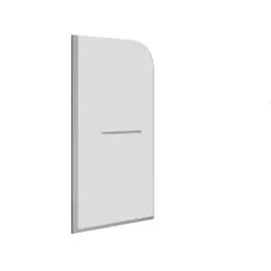 Image of Taurus Hinged 1450mm 6mm Chrome Bath Screen with Towel Rail