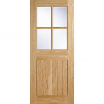 Image of Cottage - 4 Lite Glazed Exterior Door - Oak - 1981 x 762 x 44
