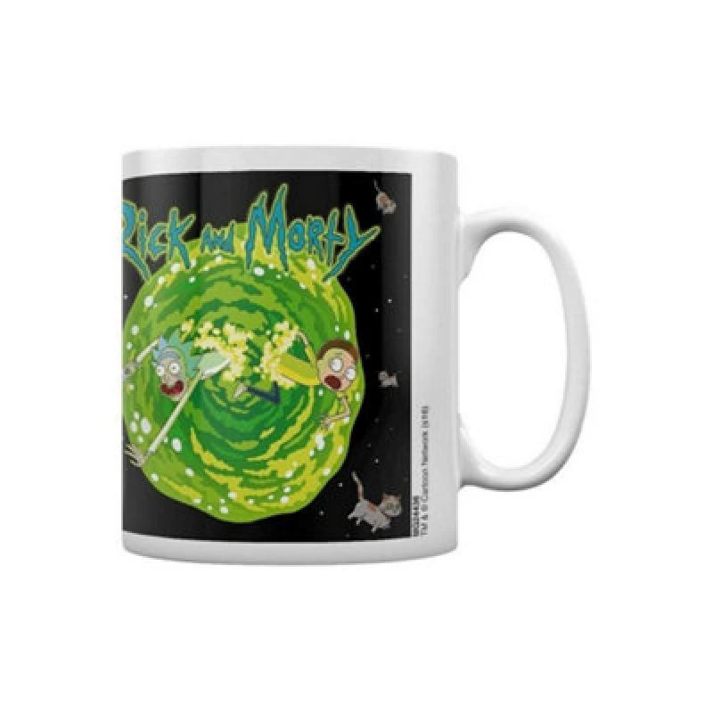 Image of Rick & Morty Floating Cat Diion Mug Black unisex