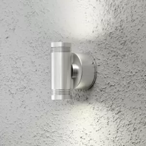 Image of Monza Outdoor Modern Up Down Wall Light Aluminium High Power LED 2x 1W, IP54