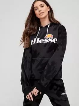 Image of Ellesse Torices Tie Dye Oh Hoodie - Black Tie Dye, Size 8, Women
